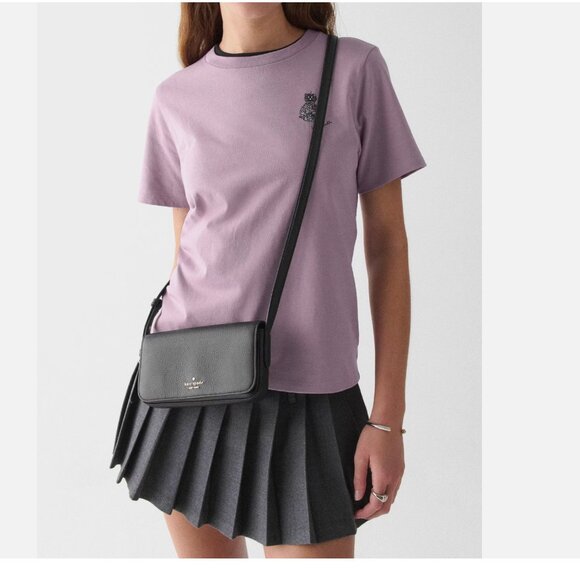 New Kate Spade Juliette Crossbody Bag Pebble Leather Black - Picture 2 of 4